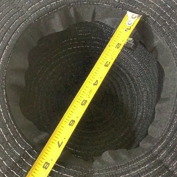 Sun Lily - Sun hat black nylon cotton blend chic - Picture 8 of 9